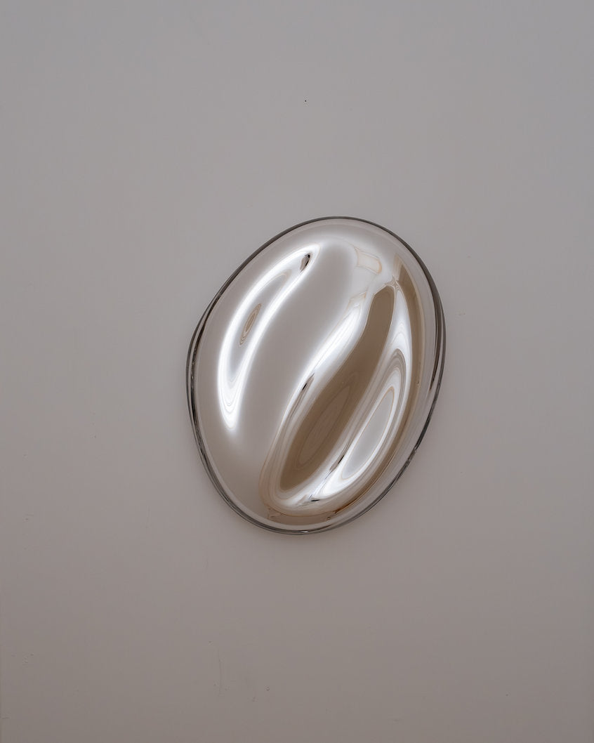 Contemporary Mirror Sculpture Silver XL