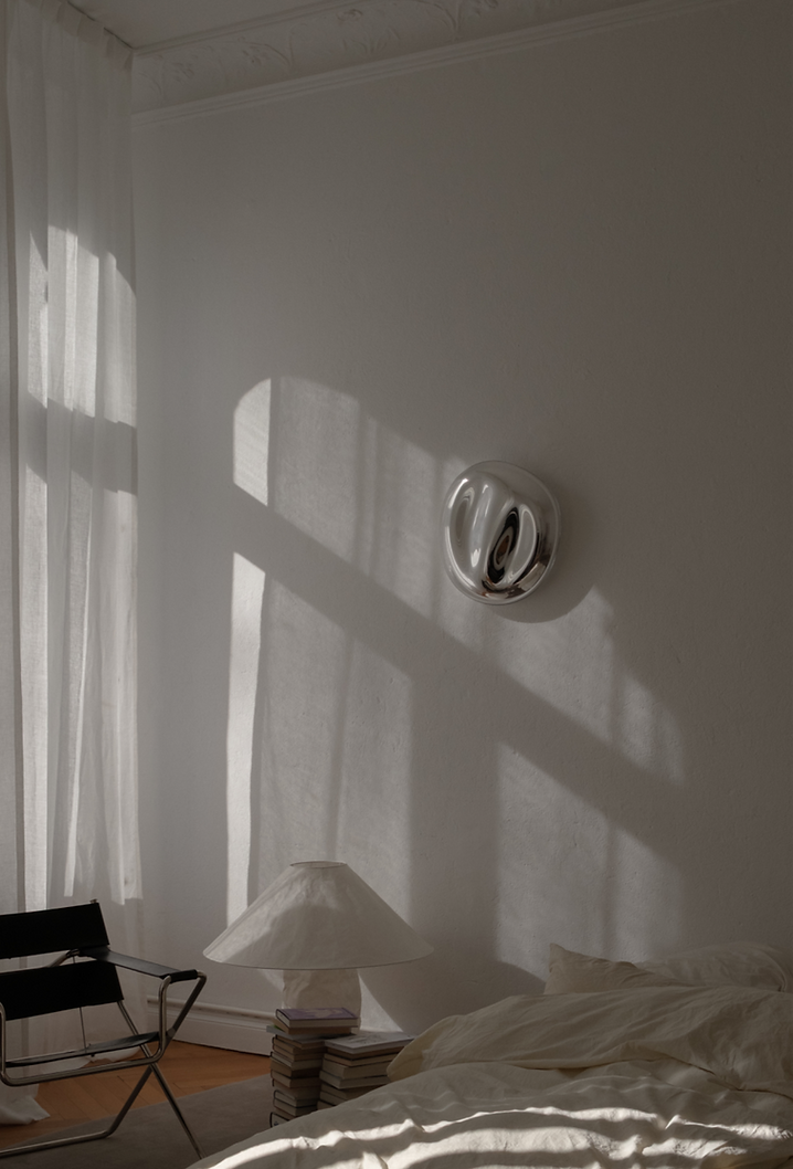 Contemporary Mirror Sculpture Silver XL